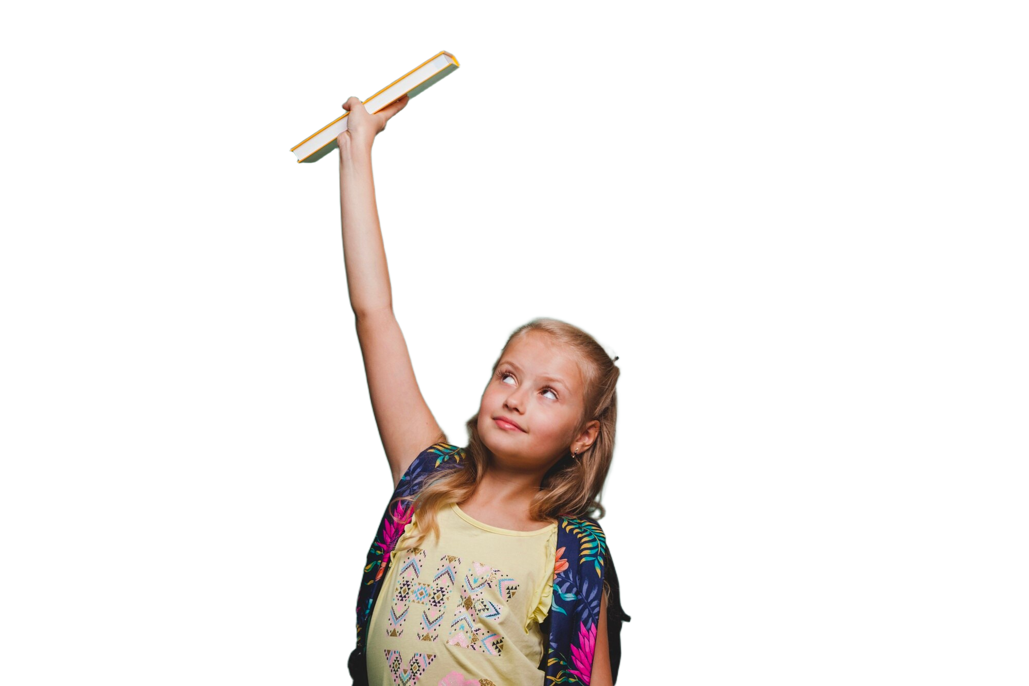 Mädchen mit ausgestrecktem Arm